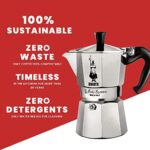 Bialetti, Moka Express, Ikonische Espressomaschine für die Herdplatte, macht echten Italienischen Kaffee, Moka-Kanne, Aluminium, Silber – Bild 6