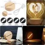 Bemaystar Foto Nachtlampe Personalisiert Herz Fotorahmen Geschenke für Mama und Kinder Fotogeschenke Familiengeschenke Pärchen Geschenke Geburtstag Muttertag Weihnachten Valentinstag – Bild 8