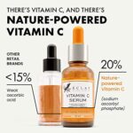 Bio Vitamin C Serum für das Gesicht MIT HYALURONSÄURE +RETINOL +FERULATSÄURE +JOJOBA ÖL +VIT E, Anti Aging Aufhellendes Gesichtsserum für reinen Hautglanz, Reduziert Falten & dunkle Flecken (Vegan) – Bild 5