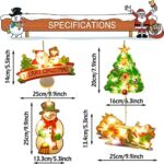 Weihnachtsbeleuchtung, 4PCS Weihnachtsbeleuchtung innen Fenster ,Hängende Innen Fenster Leuchte mit Saugnapf, Weihnachts Lichterketten, Fensterlichterketten Weihnachten, Weihnachtsdekoration – Bild 2