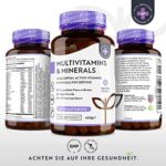 Multivitamin & Mineralstoffe - 365 hochdosierte Tabletten mit Bioaktiv-Formen und Premium-Rohstoffen - Unabhängig Laborgetestet - vegane, Multivitamintabletten mit 26 aktiven Vitamine & Mineralstoffe – Bild 3