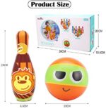 Dreamon Kegelspiel für Kinder Outdoor Garten Spielzeug Dosenwerfen Kinder Bowling Ball Set mit 10 Kegel und 2 Bälle Geschenke Montessori Spiele ab 3 Jahren Junge Mädchen – Bild 7
