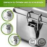 Blockhütte. Premium Edelstahl Brotdose I für Kinder inkl. Fächern & Ersatzdichtung. I Die Frischhaltedose mit Trennwand ist auslaufsicher. I Brotzeitdose klein. – Bild 5