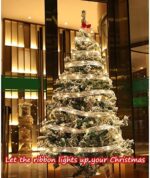 Glänzende Band Lichterkette,10m 100 LED Weihnachtsbaum Band, Ribbon Lights Christmas Tree, Weihnachts Lichterkette Sterne dekorative Lichterr Für Party, Weihnachtsbaum Deko Lichterketten UrlaubDekor [Energieklasse A+++] – Bild 7