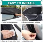 WIN.MAX Sonnenschutz Auto,Sonnenschutz Auto Baby mit Zertifiziertem UV Schutz,Universal Sonnenblende Auto Netz,für Seitenfenster Meshmaterial Schützt Mitfahrer, Kinder & Haustiere, 2 Stück (XL) – Bild 6
