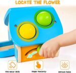 HELLOWOOD Holz Hammerspielzeug für Kinder ab 1 2 3 4 Jahre, 4in1 Montessori Pädagogisches Spielzeug Klopfspiel Klopfbank mit Bälle für Baby Jungen Mädchen, Objekt Permanenz Box – Bild 6