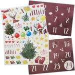 LIVAIA Adventskalender 2024 DIY: 24 Papiertüten, Holzklammern & Aufkleber zum Befüllen – Bild 5