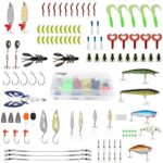 Vicloon 120 PCS Angeln Köder gemischt einschliesslich Spinner, VIB, Höhenhaken, Einzelhaken, Drehgelenke, Zangen, Führer, etc. für Süsswasser-Salzwasser-Fischen – Bild 4