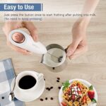 SimpleTaste Milchaufschäumer Elektrisch, Handheld Milchaufschäumer mit 2 Batterie und Edelstahl Standfuss, Manuelle Milchschäumer mit Elektrischer Starker Motor, Milk Frother – Bild 2