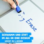 Maxtek 2 Farben in 1 Whiteboard Marker, 6 Whiteboard Stifte mit Schwamm Magnetisch, Flüssig Schreiben, Erase Marker für Zuhause Schule Büro – Bild 4