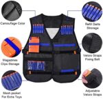 EXTSUD 2er Taktische Weste Jacke Set für Kinder,Taktische Jacke Set für Nerf Guns N-Strike Elite,Kids Tactical Vest für Nerf Zubehör Set mit 80 Darts Nachfüllpack für Nerf Guns N-Strike Elite-Serie – Bild 6