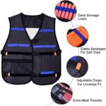 EXTSUD 2er Taktische Weste Jacke Set für Kinder,Taktische Jacke Set für Nerf Guns N-Strike Elite,Kids Tactical Vest für Nerf Zubehör Set mit 80 Darts Nachfüllpack für Nerf Guns N-Strike Elite-Serie – Bild 2