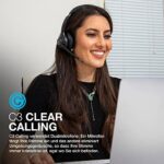 JLab Go Work Wireless Headset mit Mikrofon: 45+ Std. Wiedergabezeit, Kopfhörer mit Multipoint Verbindung, kabellos oder mit Kabel zu PC und Handy, Bluetooth Headset mit Mikrofon für Laptop Büro – Bild 4