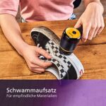 Philips GCA1000/60 Sneaker Cleaner - Für eine komfortable, vielseitige Sneaker-Reinigung und gründliche Ergebnisse, inkl. 4x AA Batterien, 3 Bürstenaufsätze, blau/gelb – Bild 5