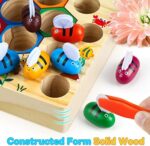 COOLJOY Magnetisches Angelspiel Holzspielzeug 2 in 1 Montessori Lernspielzeug Motorikspielzeug Magnettafel Holz Fischspielzeug Geschenk für Kinder ab 3 Jahre Autorisiertes Patent – Bild 4