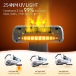 Dibea UV-Licht Matratzenstaubsauger Milbensauger Handstaubsauger 10000Pa 300W Leistungsstark 4,5m Kabel 400ML Matratzenreiniger Zyklonsystem Hepa-Filter Allergiker Bett Sofa UV-10 – Bild 2