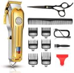 Haarschneidemaschine Profi, CIICII Haarschneider Herren Haartrimmer Bartschneider Set (12Pcs USB Schnurlos LCD Anzeige Wiederaufladbar Akku Haarscherer Pflegeset) für DIY Hause Friseur