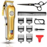 Haarschneidemaschine Profi, CIICII Haarschneider Herren Haartrimmer Bartschneider Set (12Pcs USB Schnurlos LCD Anzeige Wiederaufladbar Akku Haarscherer Pflegeset) für DIY Hause Friseur