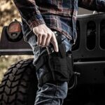 Goldmiky Beinholster Pistolenholster, Einstellbare Tactical Airsoft Pistol Drop Bein Holster Tasche, Oberschenkel Tiefziehholster taktisch für rechtes Bein zum Jagdschiessen Camping – Bild 6