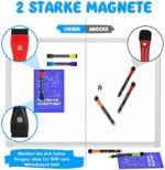 Maxtek 2 Farben in 1 Whiteboard Marker, 6 Whiteboard Stifte mit Schwamm Magnetisch, Flüssig Schreiben, Erase Marker für Zuhause Schule Büro – Bild 2