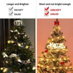 Glänzende Band Lichterkette,10m 100 LED Weihnachtsbaum Band, Ribbon Lights Christmas Tree, Weihnachts Lichterkette Sterne dekorative Lichterr Für Party, Weihnachtsbaum Deko Lichterketten UrlaubDekor [Energieklasse A+++] – Bild 3