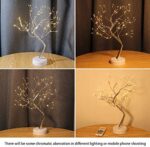LED Bonsai Baum Lichter, Zhangpu 108 LED Lichterbaum Tisch Bonsai Baum Blüten Licht, Kleine Baumbeleuchtung Nachtlicht Innen Dekoration Touch Schalter Einstellbare Zweige USB/Batteriebetrieben – Bild 5