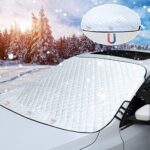 Tevlaphee Autoscheibenabdeckung – Frontscheibe Schutz gegen Schnee, Eis, Frost & Sonne mit Magnet