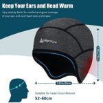 HIKENTURE Wintermütze, Winddichte Fahrrad Mütze Winter, Warm Bike Cap, Helm-Unterziehmütze Herren & Damen für Fahrradhelm Skihelm Kletterhelm, Sport Mütze für Radfahren Skifahren Laufen Outdoor – Bild 3