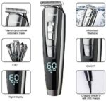 Hatteker Bartschneider Bart Trimmer Haarschneidemaschine Herren Haartrimmer Haarschneider Nasentrimmer Bodygroomer Wasserdichter 5 In 1 – Bild 2