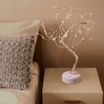 LED Bonsai Baum Lichter, Zhangpu 108 LED Lichterbaum Tisch Bonsai Baum Blüten Licht, Kleine Baumbeleuchtung Nachtlicht Innen Dekoration Touch Schalter Einstellbare Zweige USB/Batteriebetrieben – Bild 8