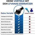 Lyvanas Eiskratzer Auto TESTSIEGER 2022, Ergonomischer Profi Scheibenkratzer Auto schnell & stark, Effizienter & sicherer Schneekratzer Auto aus Premium ABS, Kratzer Auto schonend & langlebig – Bild 5