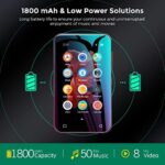 TIMMKOO MP3-Player mit Bluetooth, 4,0" Full Touchscreen MP4 MP3-Player mit Lautsprecher, Tragbarer HiFi-Sound mit Bluetooth, Diktiergerät, E-Book, Unterstützt bis zu 512 GB TF-Karte – Bild 5