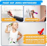 Maxtek 2 Farben in 1 Whiteboard Marker, 6 Whiteboard Stifte mit Schwamm Magnetisch, Flüssig Schreiben, Erase Marker für Zuhause Schule Büro – Bild 8