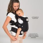 Fillikid - Ergonomische Babytrage/Kindertrage 4in1 - Bauchtrage, Rückentrage, variable Blickrichtung/mitwachsend, verstellbar - für Babys & Kleinkinder – Bild 5
