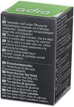 adia Blutzuckerteststreifen, Vorteilspackung zur Blutzucker-Kontrolle bei Diabetes (Zucker-Krankheit), für das adia-Blutzuckermessgerät (hier nicht enthalten) – Bild 8