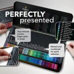 Castle Art Supplies 120 Buntstifte Set | Weiche Farbminen für Künstler in Metallbox – Bild 2