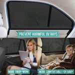 WIN.MAX Sonnenschutz Auto,Sonnenschutz Auto Baby mit Zertifiziertem UV Schutz,Universal Sonnenblende Auto Netz,für Seitenfenster Meshmaterial Schützt Mitfahrer, Kinder & Haustiere, 2 Stück (XL) – Bild 5