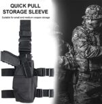 Goldmiky Beinholster Pistolenholster, Einstellbare Tactical Airsoft Pistol Drop Bein Holster Tasche, Oberschenkel Tiefziehholster taktisch für rechtes Bein zum Jagdschiessen Camping – Bild 8