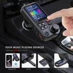 Nulaxy Bluetooth FM Transmitter Auto, starker Mikrofon Bluetooth Autoradio Adapter mit 1,8-Zoll-Farbbildschirm für Freisprechanrufe, unterstützt QC3.0-Aufladung, Höhen und Bass Sound Musikplayer-KM30 – Bild 5
