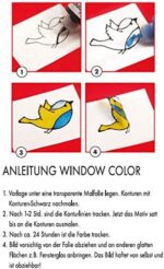 Marabu, Kids Window Color Set & Window Color Christmas Set mit 10 x 25 ml Farbe und Malvorlage A4 mit 18 Motiven, Fenstermalfarbe auf Wasserbasis, geeignet für Glas, Spiegel, Fliesen und Folie – Bild 6