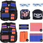 EXTSUD 2er Taktische Weste Jacke Set für Kinder,Taktische Jacke Set für Nerf Guns N-Strike Elite,Kids Tactical Vest für Nerf Zubehör Set mit 80 Darts Nachfüllpack für Nerf Guns N-Strike Elite-Serie