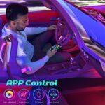 Winzwon, LED Innenbeleuchtung Auto, Winzwon Auto Zubehör Geschenke für Ihn Sie, LED Auto Strip Innenraumbeleuchtung Ambientebeleuchtung, Car Accessories Gifts für Männer Frauen, Auto Sachen Gadgets für Deko – Bild 3