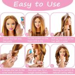 Lockenwickler Locken Ohne Hitze, Rutschfest Heatless Curls Band mit Haarnadel, New Seidenhaar Lockenwickler, DIY Haare Locken Ohne Hitze Frisurenset,für langes mittleres Haar(Beige) – Bild 6