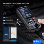 Nulaxy Bluetooth FM Transmitter Auto, starker Mikrofon Bluetooth Autoradio Adapter mit 1,8-Zoll-Farbbildschirm für Freisprechanrufe, unterstützt QC3.0-Aufladung, Höhen und Bass Sound Musikplayer-KM30 – Bild 6