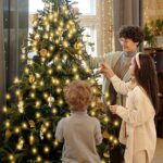 SALCAR, Christbaumbeleuchtung mit Ring und Girlanden, LED Überwurf Lichterkette Weihnachtsbaum – Bild 3
