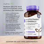 Multivitamin & Mineralstoffe - 365 hochdosierte Tabletten mit Bioaktiv-Formen und Premium-Rohstoffen - Unabhängig Laborgetestet - vegane, Multivitamintabletten mit 26 aktiven Vitamine & Mineralstoffe – Bild 2