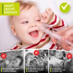 Nasensauger Baby. Das Original. Mit 2 Saugköpfen und Gratis Reinigungsbürste, klinisch getesteter Nasensauger Staubsauger, der sichere und sanfte Baby Nasensauger für jeden Staubsauger – Bild 3