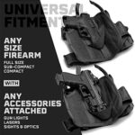 Goldmiky Beinholster Pistolenholster, Einstellbare Tactical Airsoft Pistol Drop Bein Holster Tasche, Oberschenkel Tiefziehholster taktisch für rechtes Bein zum Jagdschiessen Camping – Bild 5