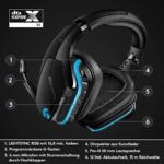 Logitech Gaming-Headset mit LIGHTSYNC RGB, 7.1 Surround Sound, DTS HeadphoneX 2.0, 50mm Treiber, PC/Xbox One/PS4/Nintendo Switch – Bild 6