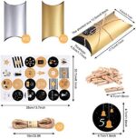 CENXINY Adventskalender zum Befüllen 24 Stück,Weihnachtskalender Geschenkpäckchen DIY Addentskalender zum Selbstbefüllen Adventskalender Selber Befüllen 24 STK Schachteln Golden und Silber – Bild 4